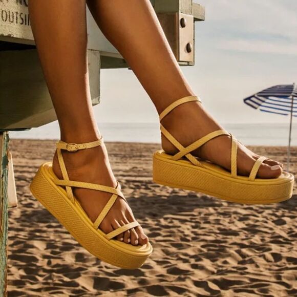 Stuart Weitzman Summer Lift Platform Sandals - Picture 1 of 10